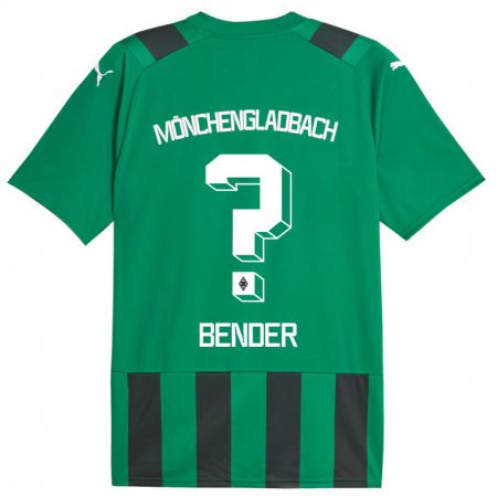 Kandiny Bambino Maglia Maurice Bender #0 Nero Verde Kit Gara Away 2023/24 Maglietta