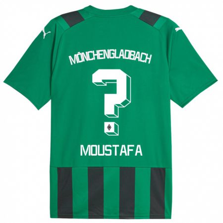 Kandiny Kinderen Seif Ashraf Moustafa #0 Zwart Groen Uitshirt Uittenue 2023/24 T-Shirt België