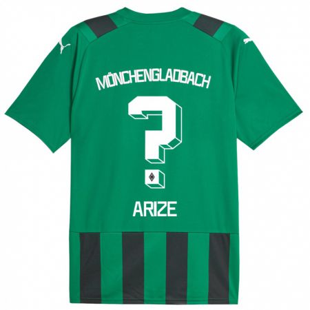 Kandiny Bambino Maglia David Arize #0 Nero Verde Kit Gara Away 2023/24 Maglietta