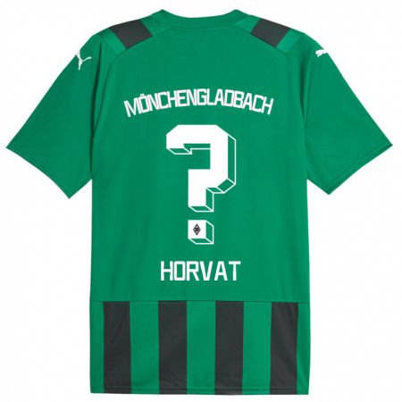 Kandiny Bambino Maglia Niko Horvat #0 Nero Verde Kit Gara Away 2023/24 Maglietta