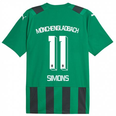 Kandiny Kinderen Kelly Simons #11 Zwart Groen Uitshirt Uittenue 2023/24 T-Shirt België