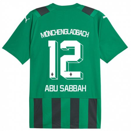 Kandiny Bambino Maglia Sarah Abu Sabbah #12 Nero Verde Kit Gara Away 2023/24 Maglietta