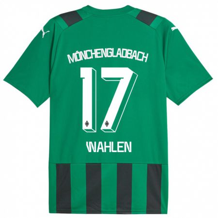 Kandiny Bambino Maglia Vanessa Wahlen #17 Nero Verde Kit Gara Away 2023/24 Maglietta