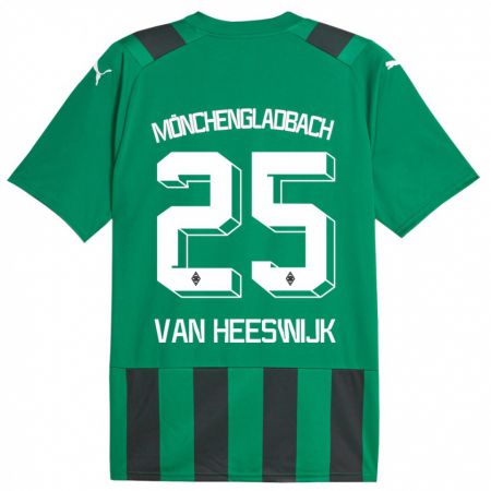 Kandiny Kinder Amber Van Heeswijk #25 Schwarz Grün Auswärtstrikot Trikot 2023/24 T-Shirt Österreich