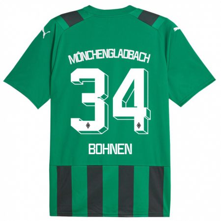 Kandiny Bambino Maglia Bohnen #34 Nero Verde Kit Gara Away 2023/24 Maglietta