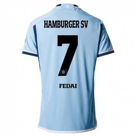 Kandiny Bambino Maglia Martin Fedai #7 Blu Kit Gara Away 2023/24 Maglietta