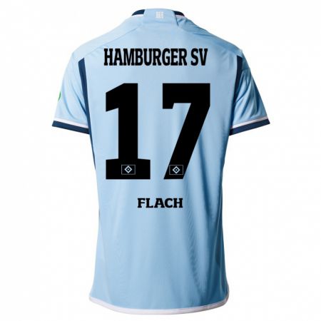 Kandiny Bambino Maglia Timon Flach #17 Blu Kit Gara Away 2023/24 Maglietta