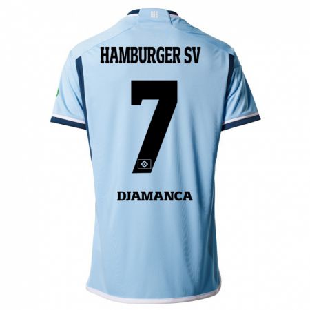 Kandiny Kinder Ismaila Djamanca #7 Blau Auswärtstrikot Trikot 2023/24 T-Shirt Österreich