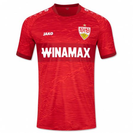 Kandiny Niño Camiseta Laurin Preuß #0 Rojo 2ª Equipación 2023/24 La Camisa