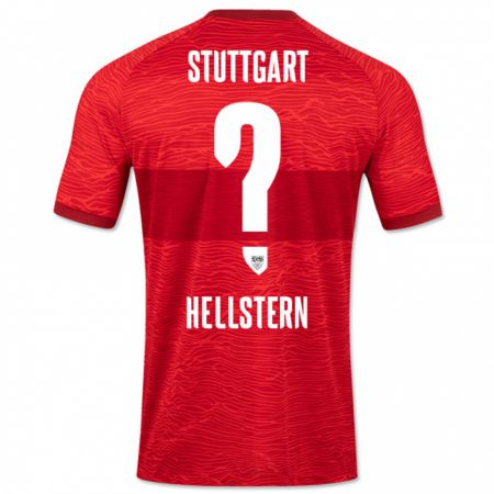 Kandiny Bambino Maglia Florian Hellstern #0 Rosso Kit Gara Away 2023/24 Maglietta