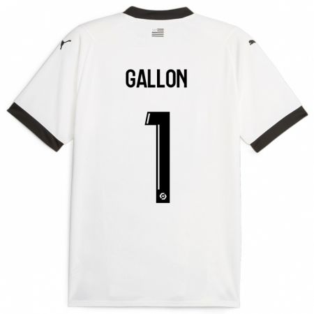 Kandiny Bambino Maglia Gauthier Gallon #1 Bianco Kit Gara Away 2023/24 Maglietta