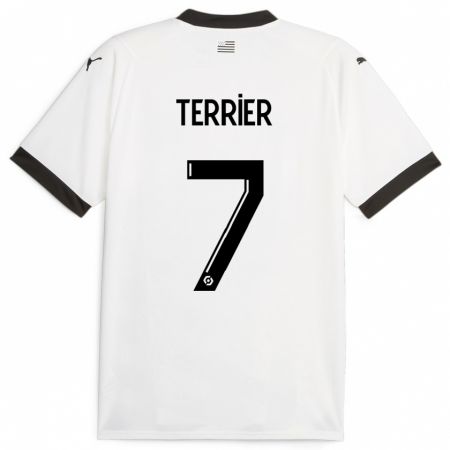 Kandiny Bambino Maglia Martin Terrier #7 Bianco Kit Gara Away 2023/24 Maglietta