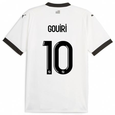 Kandiny Bambino Maglia Amine Gouiri #10 Bianco Kit Gara Away 2023/24 Maglietta