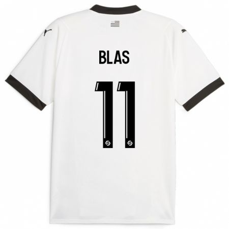 Kandiny Bambino Maglia Ludovic Blas #11 Bianco Kit Gara Away 2023/24 Maglietta