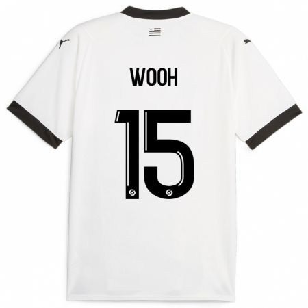 Kandiny Bambino Maglia Christopher Wooh #15 Bianco Kit Gara Away 2023/24 Maglietta