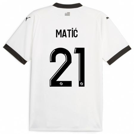 Kandiny Bambino Maglia Nemanja Matic #21 Bianco Kit Gara Away 2023/24 Maglietta