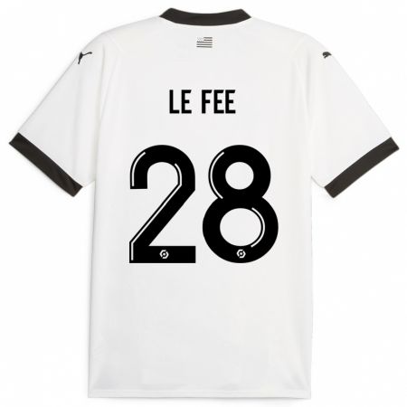 Kandiny Kinderen Enzo Le Fée #28 Wit Uitshirt Uittenue 2023/24 T-Shirt België