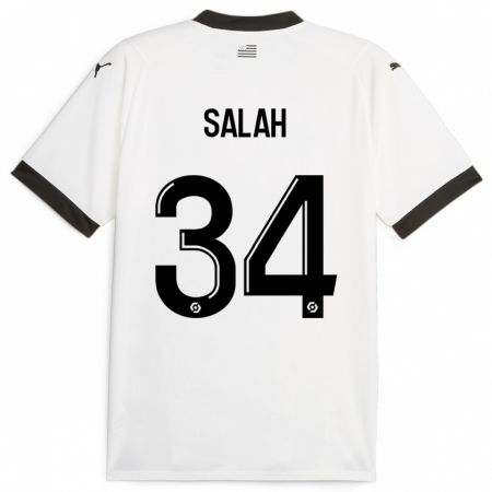 Kandiny Kinderen Ibrahim Salah #34 Wit Uitshirt Uittenue 2023/24 T-Shirt België