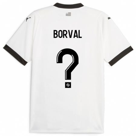 Kandiny Bambino Maglia Cyril Borval #0 Bianco Kit Gara Away 2023/24 Maglietta