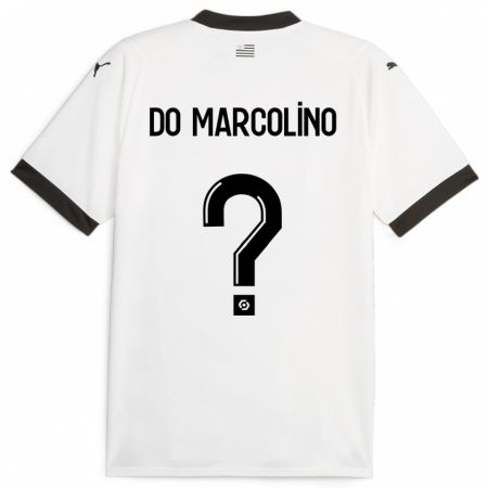 Kandiny Bambino Maglia Arsène Do Marcolino #0 Bianco Kit Gara Away 2023/24 Maglietta