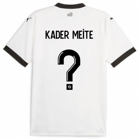 Kandiny Bambino Maglia Mohamed Kader Meïté #0 Bianco Kit Gara Away 2023/24 Maglietta