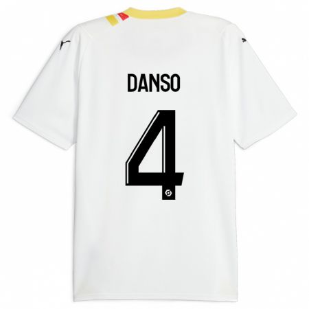 Kandiny Bambino Maglia Kevin Danso #4 Nero Kit Gara Away 2023/24 Maglietta