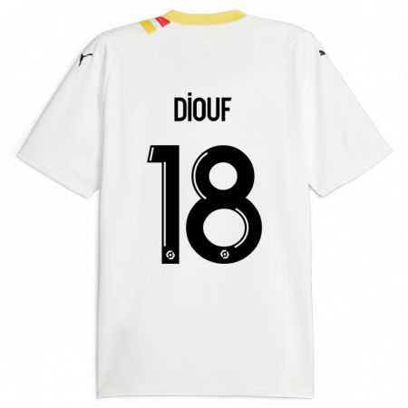 Kandiny Bambino Maglia Andy Diouf #18 Nero Kit Gara Away 2023/24 Maglietta