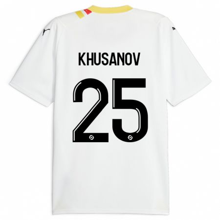 Kandiny Kinder Abdukodir Khusanov #25 Schwarz Auswärtstrikot Trikot 2023/24 T-Shirt Österreich