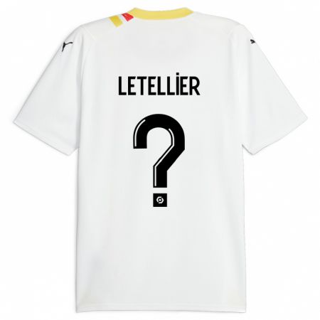 Kandiny Bambino Maglia Trévor Letellier #0 Nero Kit Gara Away 2023/24 Maglietta