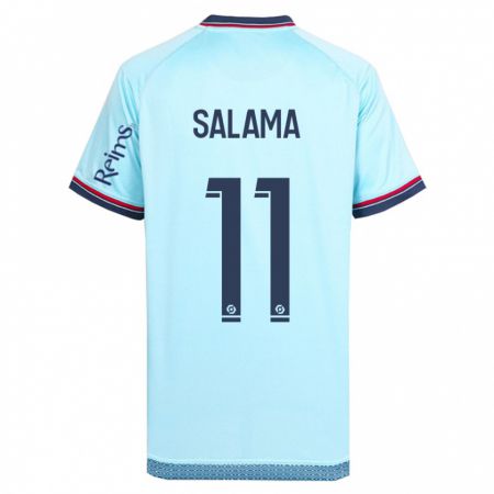 Kandiny Bambino Maglia Amine Salama #11 Cielo Blu Kit Gara Away 2023/24 Maglietta