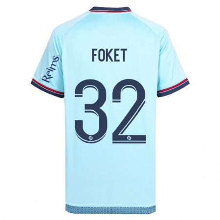 Kandiny Kinder Thomas Foket #32 Himmelblau Auswärtstrikot Trikot 2023/24 T-Shirt Österreich