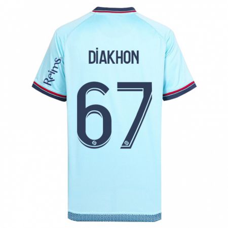 Kandiny Bambino Maglia Mamadou Diakhon #67 Cielo Blu Kit Gara Away 2023/24 Maglietta