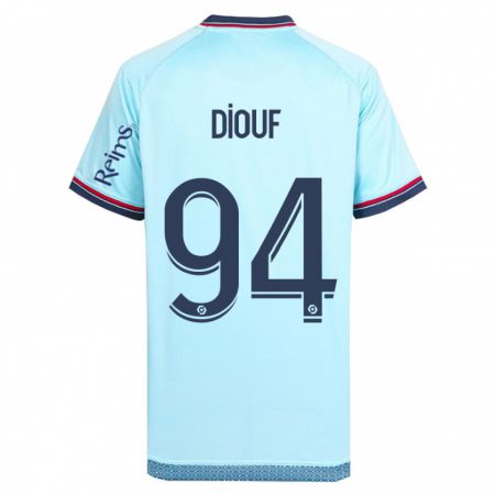 Kandiny Bambino Maglia Yehvann Diouf #94 Cielo Blu Kit Gara Away 2023/24 Maglietta