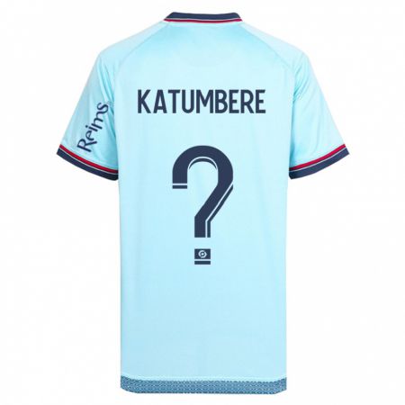 Kandiny Bambino Maglia Noah Katumbere #0 Cielo Blu Kit Gara Away 2023/24 Maglietta