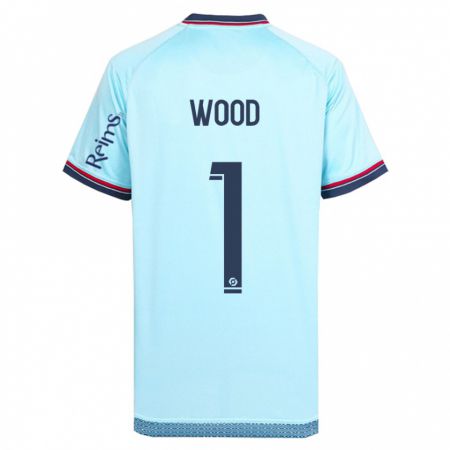 Kandiny Bambino Maglia Mackenzie Wood #1 Cielo Blu Kit Gara Away 2023/24 Maglietta