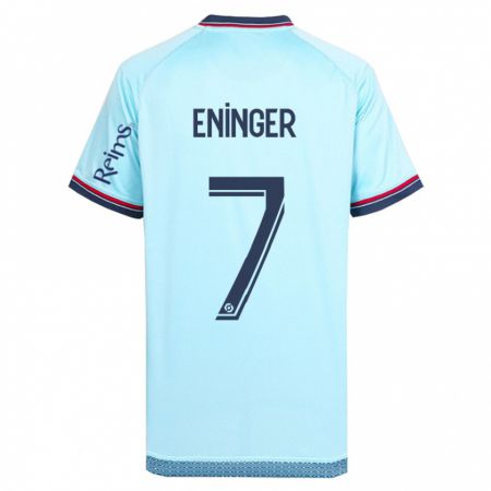 Kandiny Bambino Maglia Thelma Eninger #7 Cielo Blu Kit Gara Away 2023/24 Maglietta