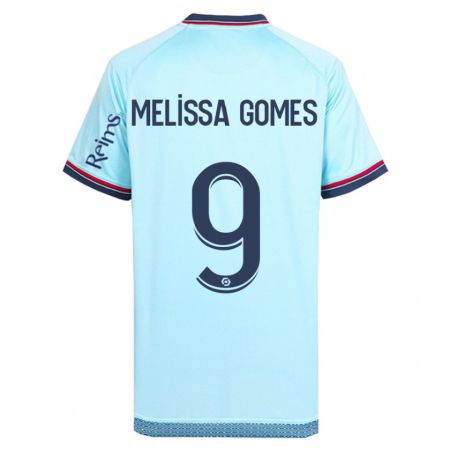 Kandiny Bambino Maglia Melissa Ferreira Gomes #9 Cielo Blu Kit Gara Away 2023/24 Maglietta