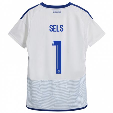 Kandiny Bambino Maglia Matz Sels #1 Bianco Kit Gara Away 2023/24 Maglietta