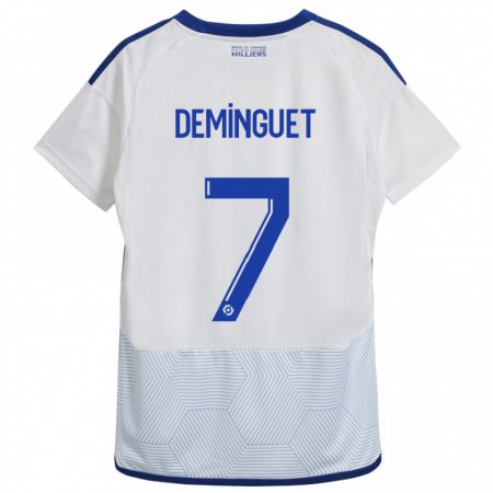 Kandiny Bambino Maglia Jessy Deminguet #7 Bianco Kit Gara Away 2023/24 Maglietta