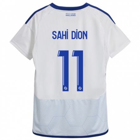 Kandiny Bambino Maglia Moïse Sahi Dion #11 Bianco Kit Gara Away 2023/24 Maglietta