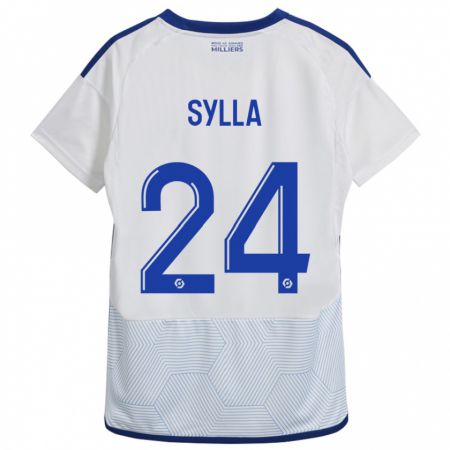 Kandiny Kinderen Abakar Sylla #24 Wit Uitshirt Uittenue 2023/24 T-Shirt België