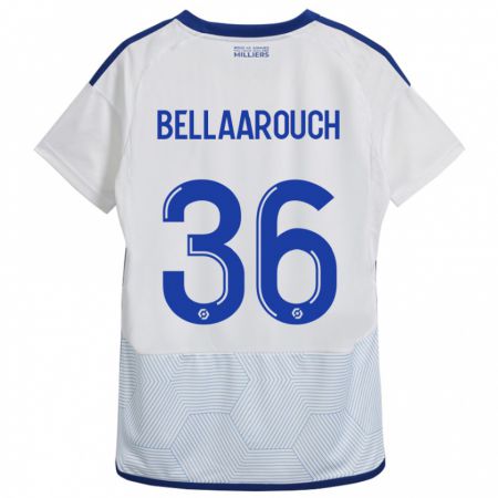 Kandiny Bambino Maglia Alaa Bellaarouch #36 Bianco Kit Gara Away 2023/24 Maglietta