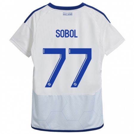 Kandiny Kinder Eduard Sobol #77 Weiß Auswärtstrikot Trikot 2023/24 T-Shirt Österreich