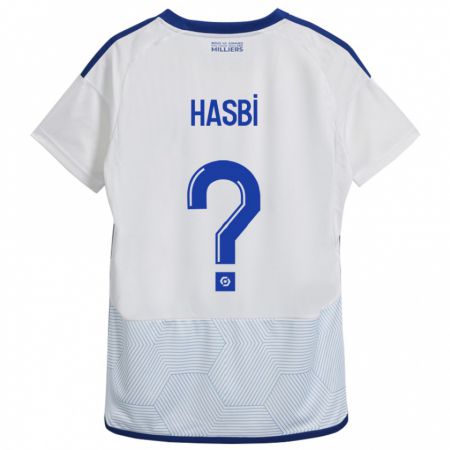 Kandiny Bambino Maglia Walid Hasbi #0 Bianco Kit Gara Away 2023/24 Maglietta