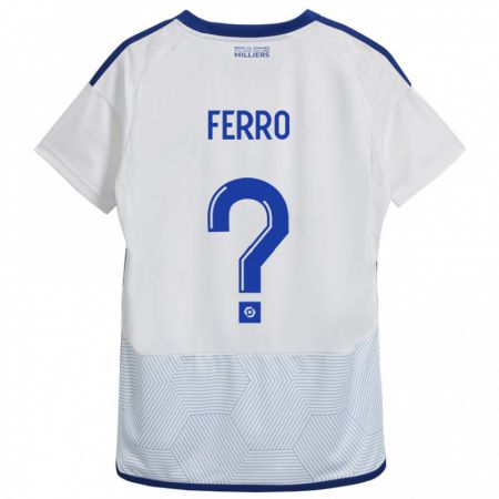 Kandiny Bambino Maglia Nolan Ferro #0 Bianco Kit Gara Away 2023/24 Maglietta