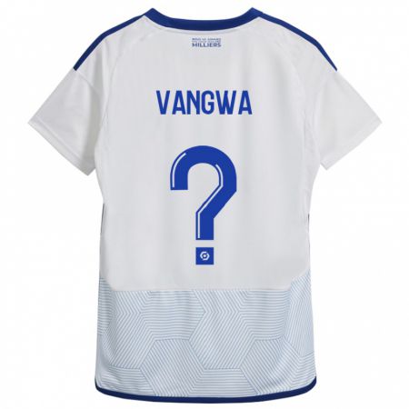 Kandiny Bambino Maglia Jilva Vangwa #0 Bianco Kit Gara Away 2023/24 Maglietta