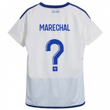 Kandiny Bambino Maglia Max Marechal #0 Bianco Kit Gara Away 2023/24 Maglietta