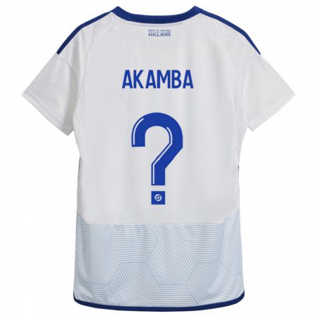 Kandiny Kinderen Fred Akamba #0 Wit Uitshirt Uittenue 2023/24 T-Shirt België