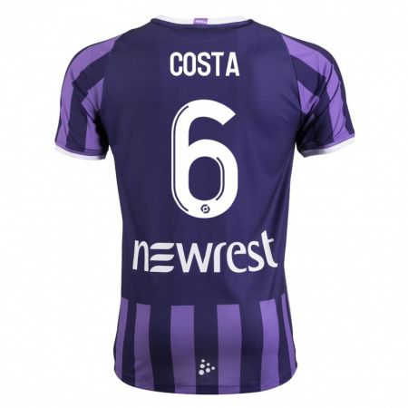 Kandiny Bambino Maglia Logan Costa #6 Porpora Kit Gara Away 2023/24 Maglietta