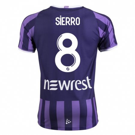 Kandiny Bambino Maglia Vincent Sierro #8 Porpora Kit Gara Away 2023/24 Maglietta